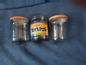 Glass tostito jars with lids