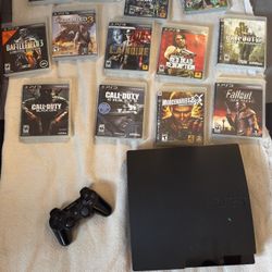 PS3 Console Bundle w/ Controller + 13 Games (GTA, COD, Red Dead & More)