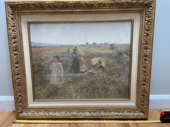 Painting Artwork; Children In Field