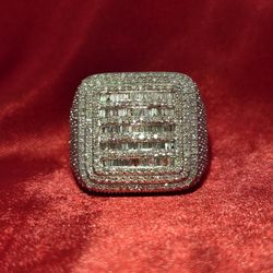10k Yellow Gold Diamond Baguette Ring 3.29 ctw