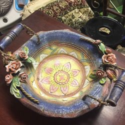 Price Drop! Antique Victorian Handmade Ceramic bowl