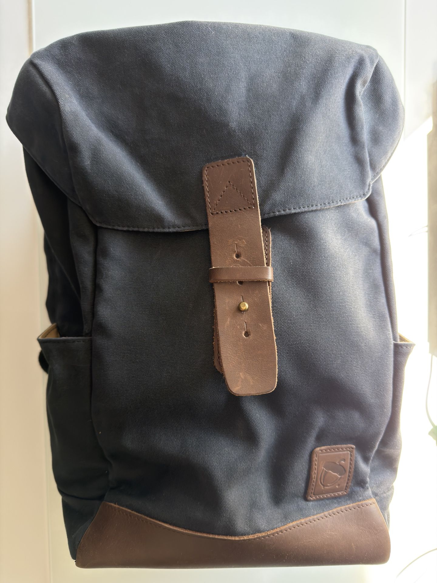 Waxed canvas NutSac Rucksac - Black