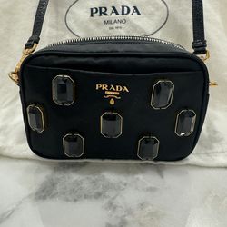 Prada Black Tessuto Pietre Crossbody Bag - Perfect Condition - Originally $950.   Asking $525