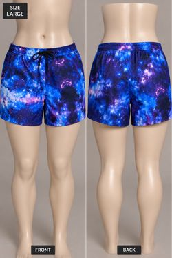 Blue galaxy in to the am shorts
