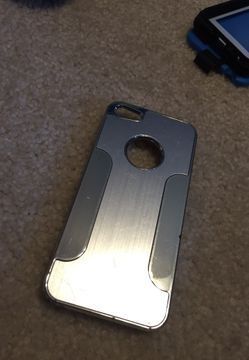 Silver chrome iPhone 5 case