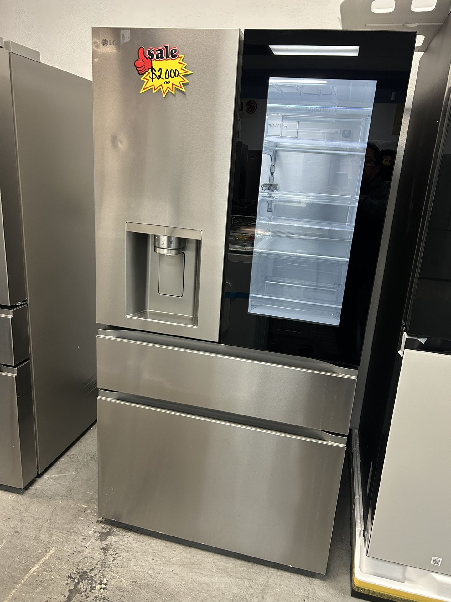 LG FRENCH DOOR REFRIGERATOR!!! INSTAVIEW!!! Stainless Steel BRAND NEW OPEN BOX!!!!