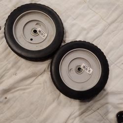 NEW. 8 INCH. MOWER WHEELS DOUBLE BEARRINGS NYLON WHEEL HUBS  15 EACH OR 25 FOR BOTH