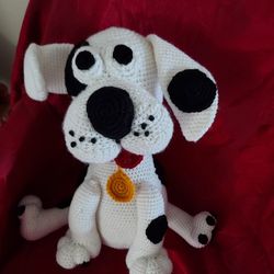 New Handmade Crochet Dalmatian Stuffed Animal