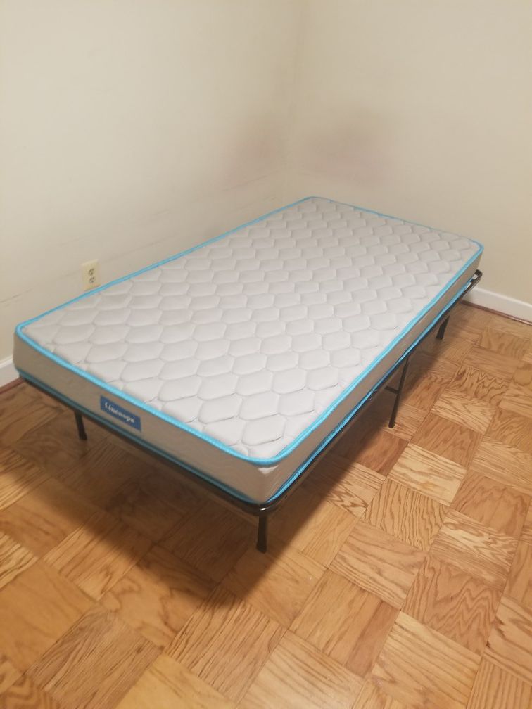 Twin XL mattress and bed frame
