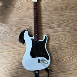 XBox One Rock Band 4 Wireless Guitar Fender Stratocaster White/Black Rare