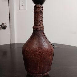 Vintage Leather Italian Wrapped Decanter 