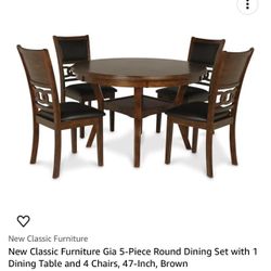 47 in ROUND BROWN DINING TABLEi