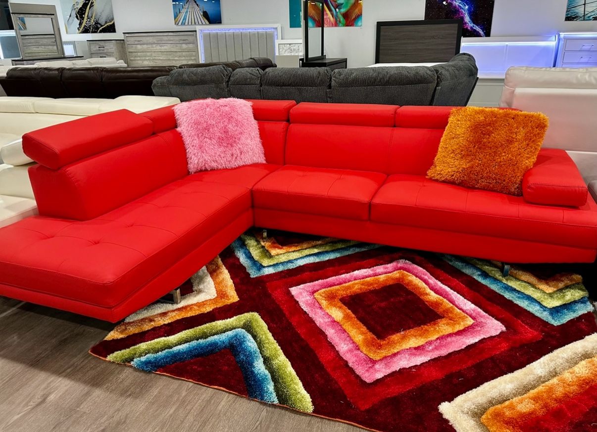 Beautiful Vibrant Sectional On Huge Blowout Sale Only $799 Also Available In Black, White, And Grey