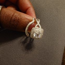 New 925 Moissanite Diamond Ring Set Size 8 