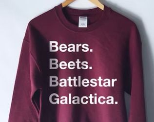 The Office “Bears. Beets. Battlestar Galactica.” Crewneck Sweater – Small – New