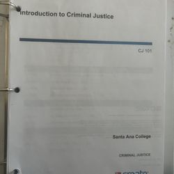 College Text Books/ Criminal justice