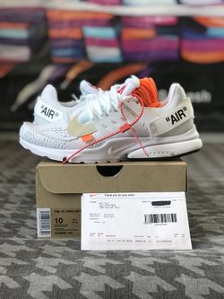 NIKE OFF WHITE PRESTO WHITE THE TEN SIZE 10 DS JORDAN VAPORMAX AIR MAX 97 for Sale in Goodyear AZ OfferUp