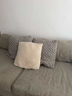Set of 3 Knit Throw Pillows