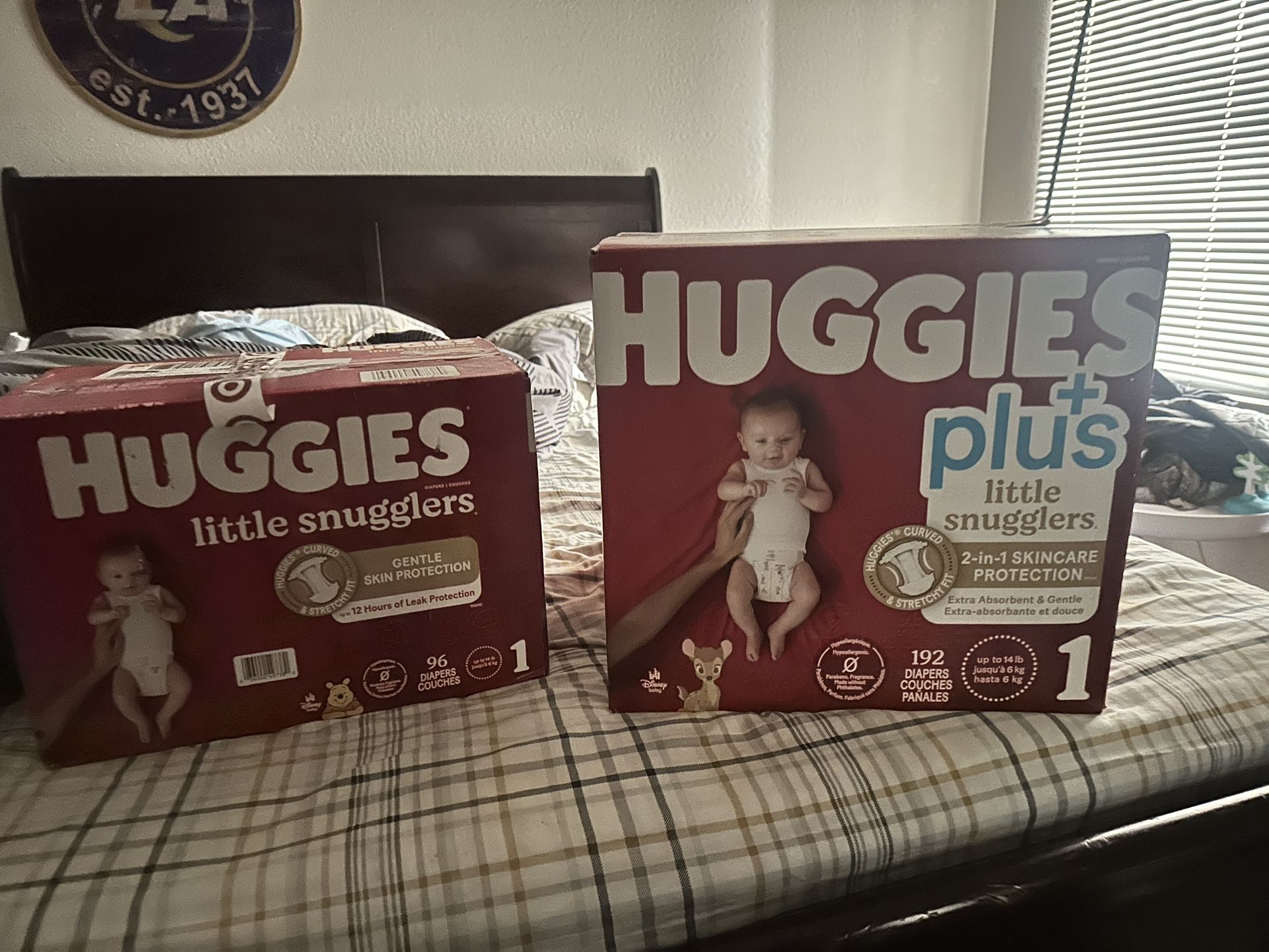 5 Boxes Size 1 Diapers 