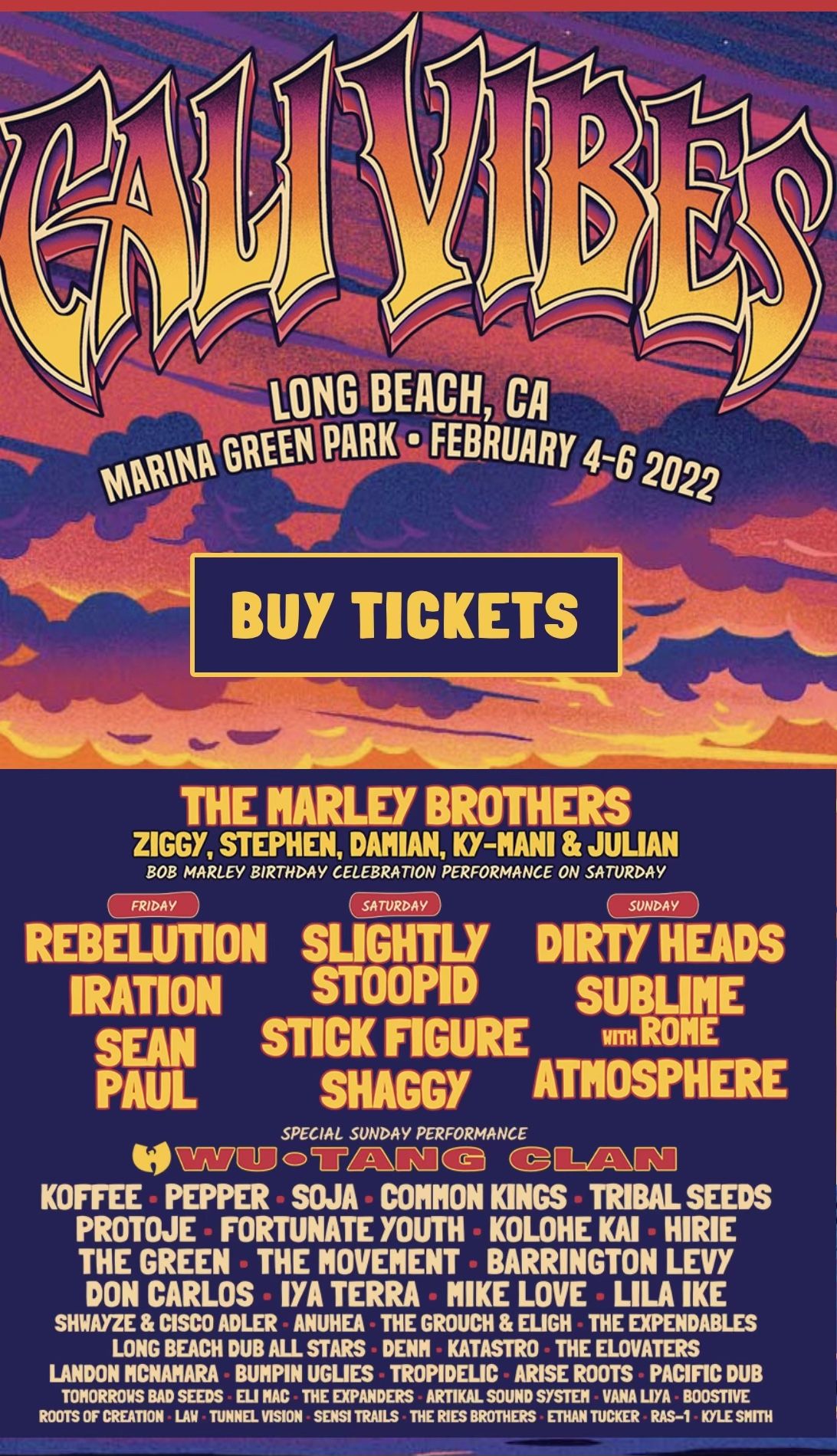 2 Tickets To Cali Vine This Weekend