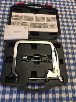 NEW Powerbuilt Valve Spring Compressor Kit is a 2-piece specialty automotive tool designed to safely remove and install coil springs on off-vehicle cy