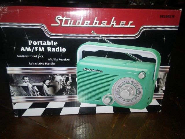 Portable AM/FM Radio Studebaker! Brand New In Box!