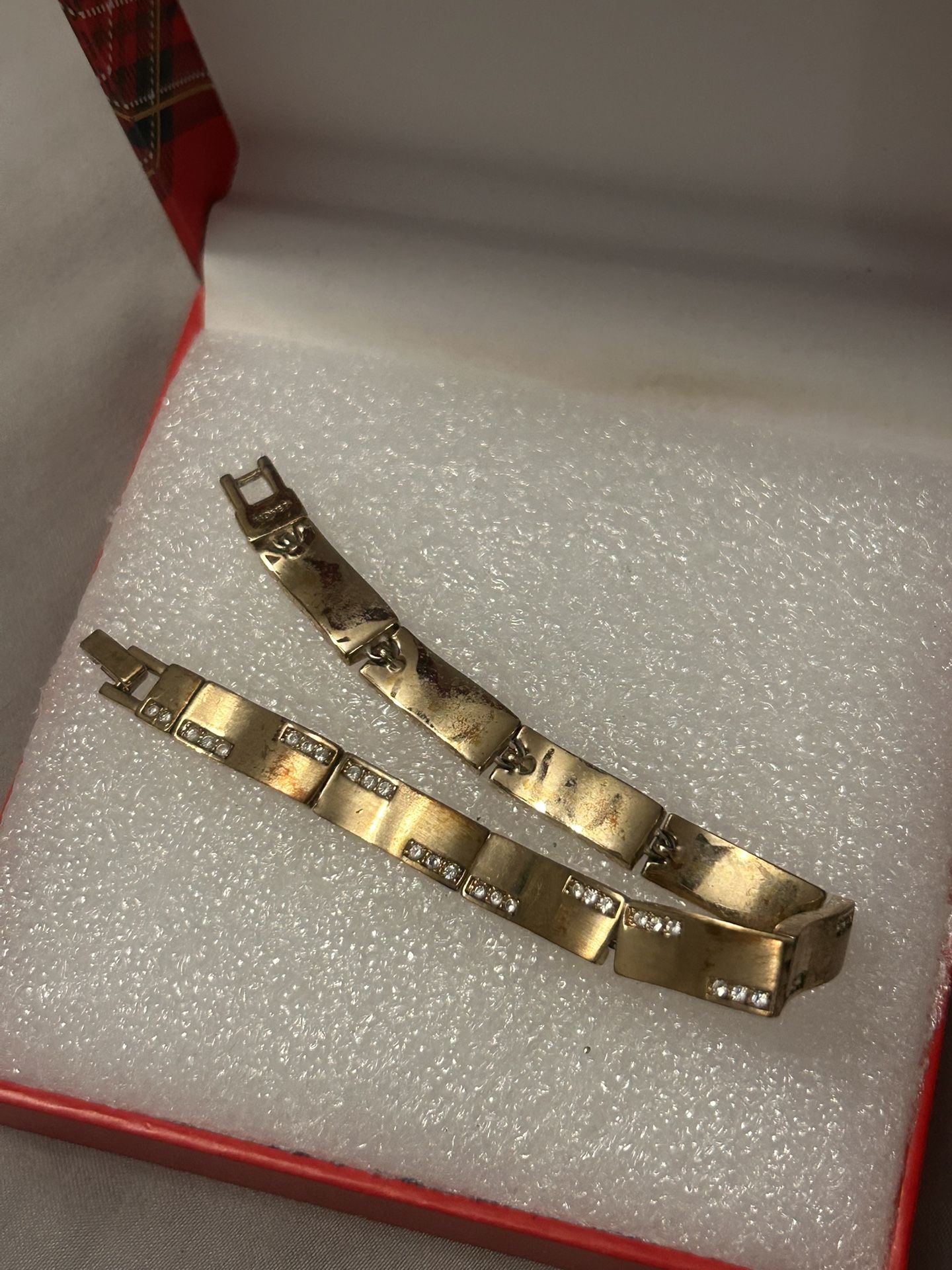 Manilla Gold Filled Piedras Zircon Joyería Antigua