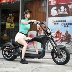 2500W Fat Tire Electric  Chopper Electric with Seat, 40 mph, Turning Signals, Mirrors