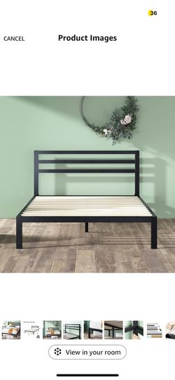 Full size Bed Frame with Headboard, No Box Spring Needed