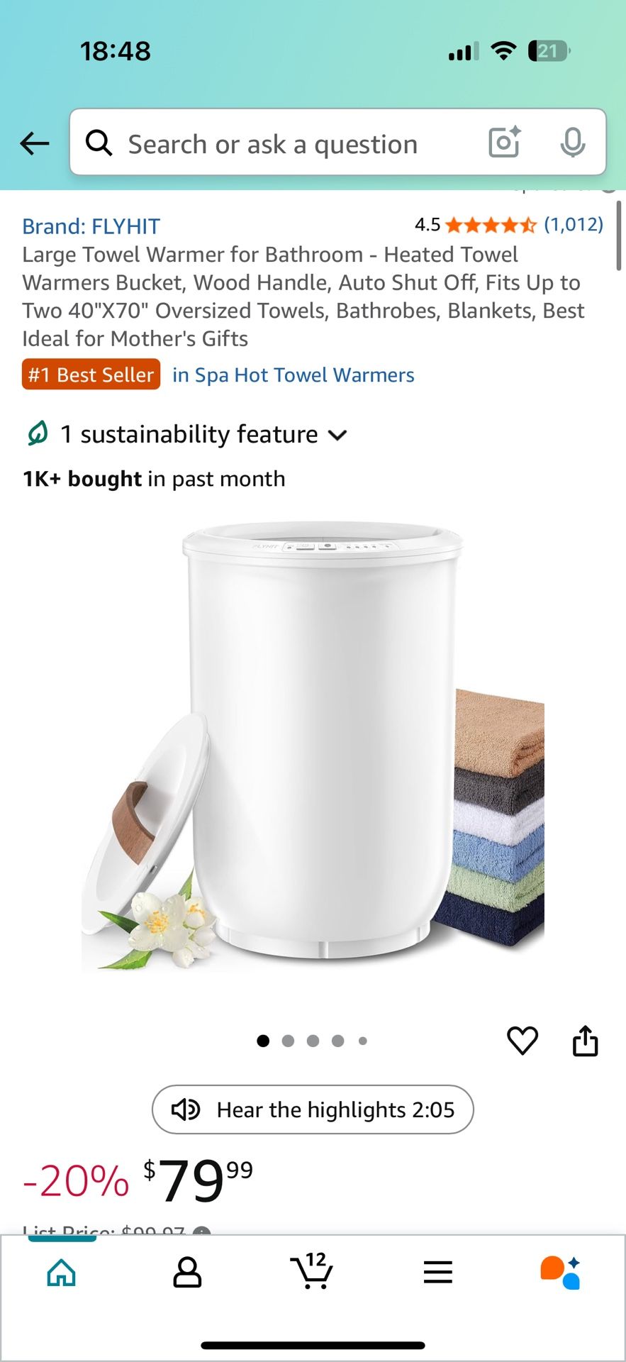Flyhit Towel Warmer! New!