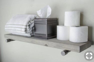 Rustic wood wall shelves
