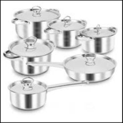 12 Pcs Stainless Steel Cookware Set