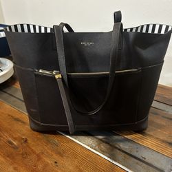 Henry Bendel Black Leather Tote