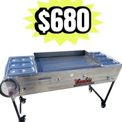 36” Griddle with 6 Warming Trays | Includes Hose With Regulator | Plancha De Fierro de 36”