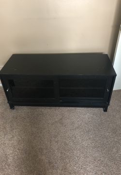 Tv stand double side glass