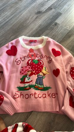 Strawberry Shortcake Graphic Knit Sweater Size XL