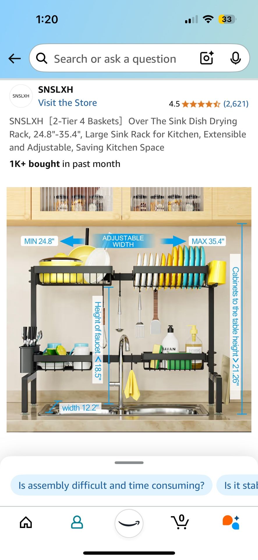 Trending Over Sink Dish Drying Rack