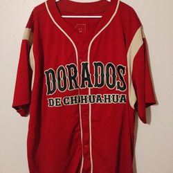 Dorados De Chihuahua Mexico baseball stitched  jersey size Large XXL Beisbol .