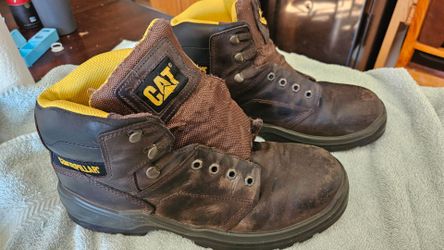 Preowned Caterpillar brown boots sz 11.5, firm,