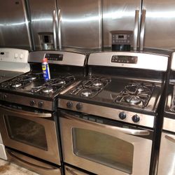 stove  and GE  fridge  counterdepth  great  condition 90 days warranty  both item..$750...pick  up only...delivery extra fee
