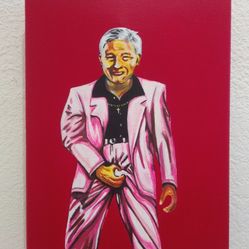 AMLO MEME Mexican President Lopez Obrador Painting Original Artwork Signed 