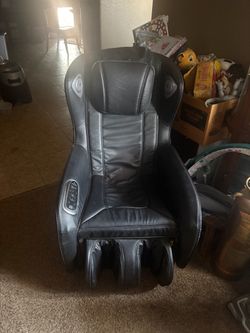 Black massage chair with eight settings
