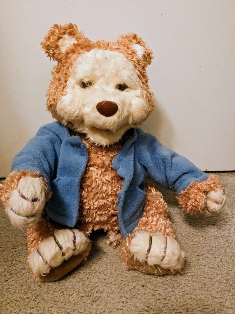 TJ Bearytales Talking Story Telling Bear Playskool w/ 2 cartridges