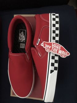 Vans Red Checkered Shoes New