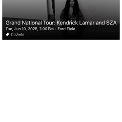Kendrick Lamar and SZA tickets 