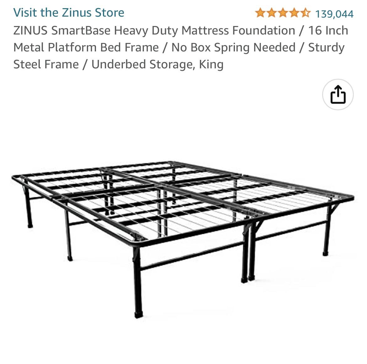King Size Steel Bed Frame