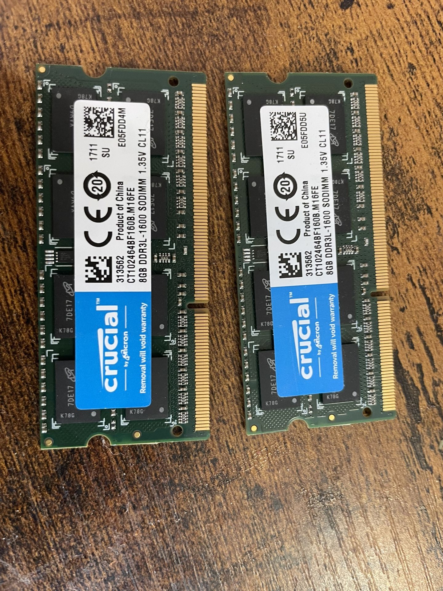 Crucial 8gbx2 16gb Ddr3l