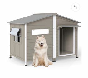 XL Dog House (55.1"L) - Chew-Proof Metal & Waterproof - PET57