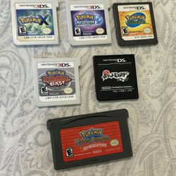 Nintendo 3DS DS Gameboy Pokemon Game Lot X Moon rumble blast ranger red rescue team black