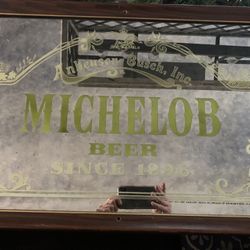 Man Cave Wall Decor Michelob Beer Mirror 